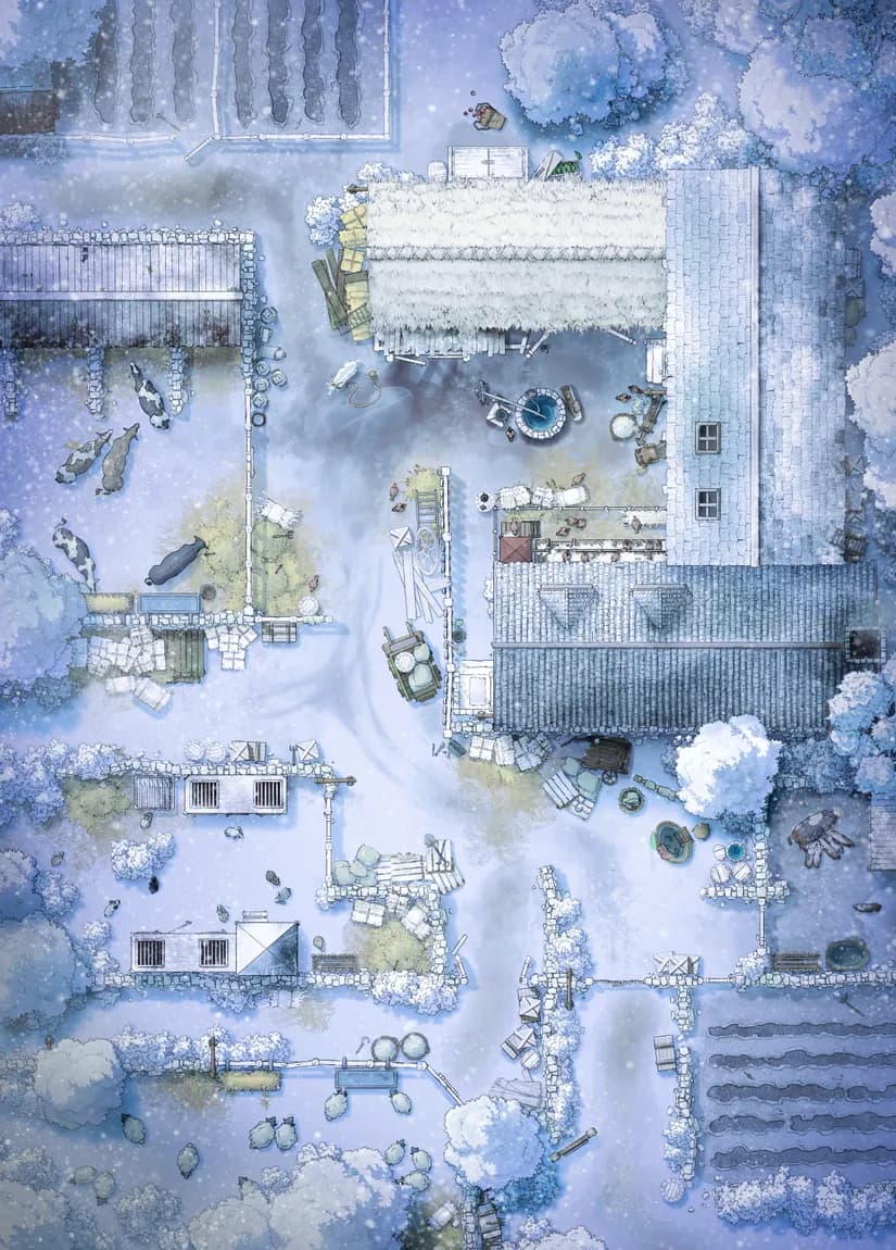 Village Farmhouse map, Winter variant
