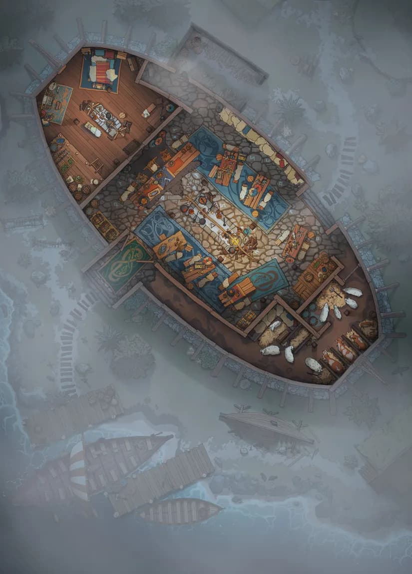 Viking Longhouse map, Fog variant