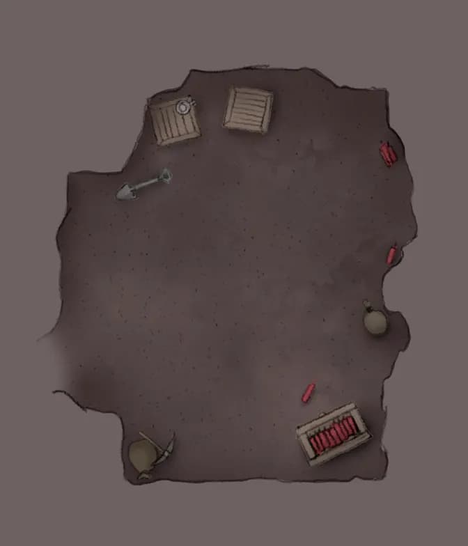 Necropolis Entrance map, Cave Left Tomb Robbers variant