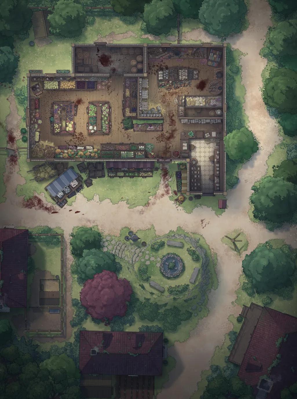 Gentle Village Greengrocer map, Massacre variant