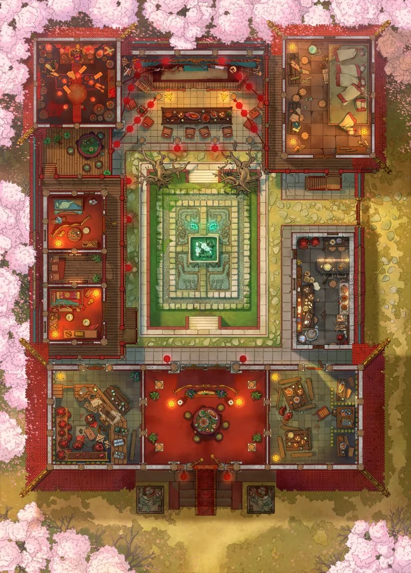 Wuxia Tavern map, Spring variant