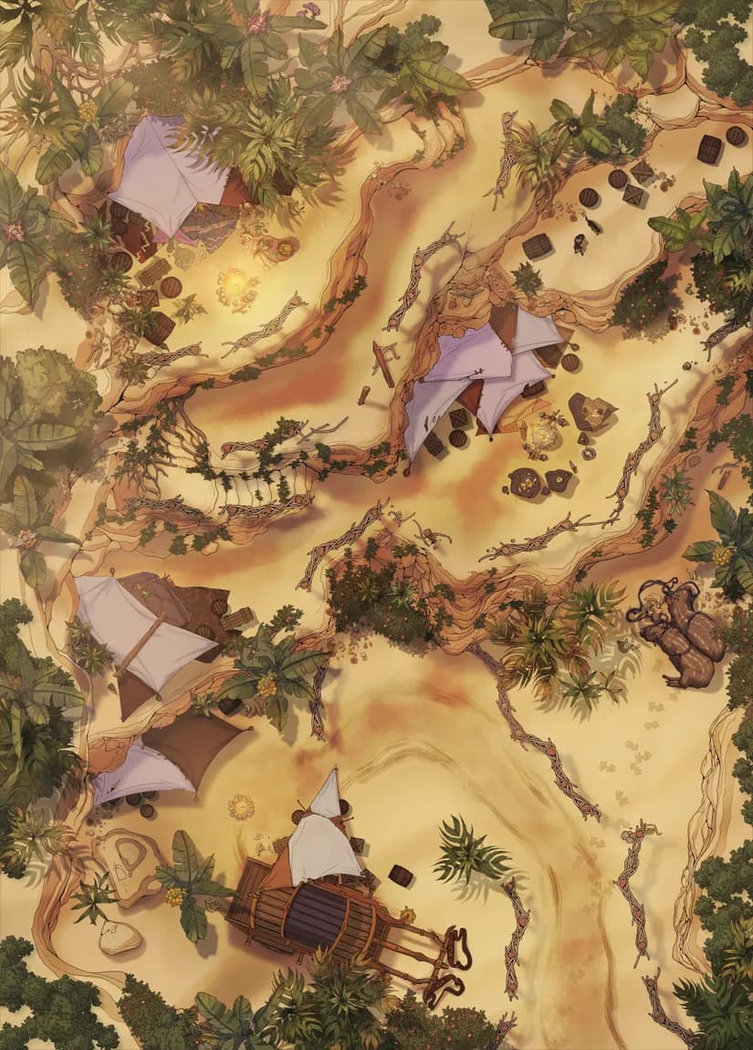 Cloud Forest Camp map, Desert variant