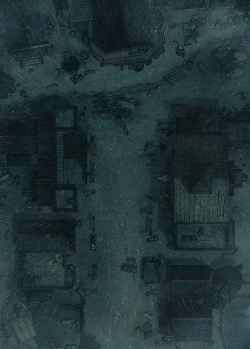 Wild West Town map, Rain Exterior variant