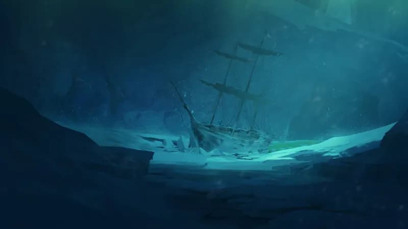 Arctic Expedition map, Aurora Reflection variant
