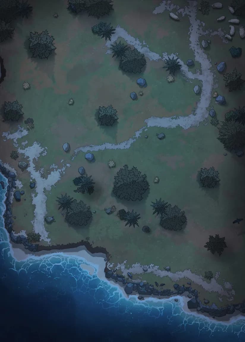 Viking Longhouse map, Natural Night variant