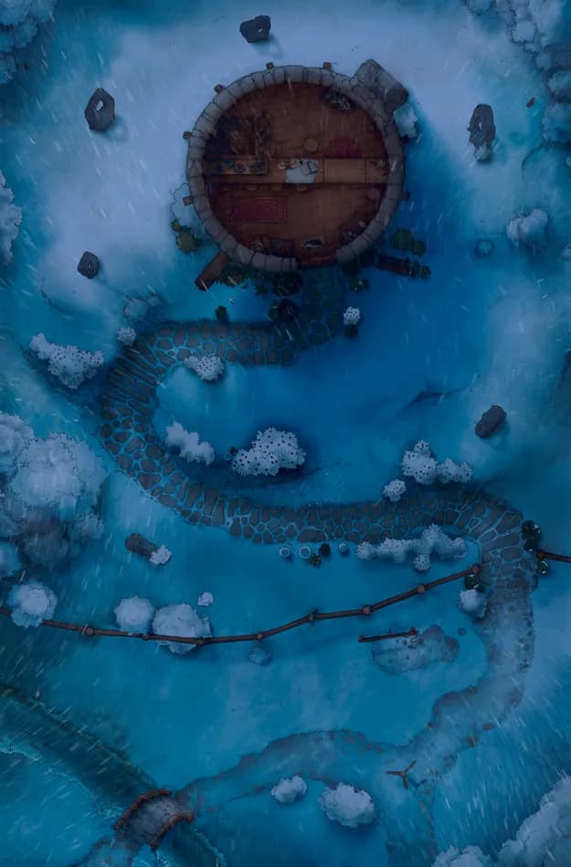Badger Hill map, Night Snow variant