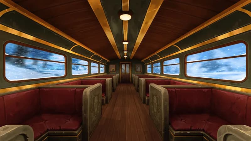 Lightning Rail Train - Passenger Car map, Winter variant