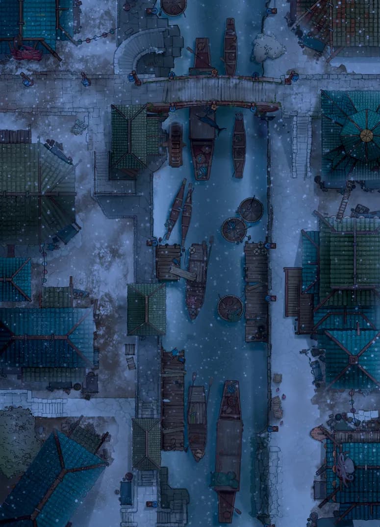 Floating Market map, Winter Night variant