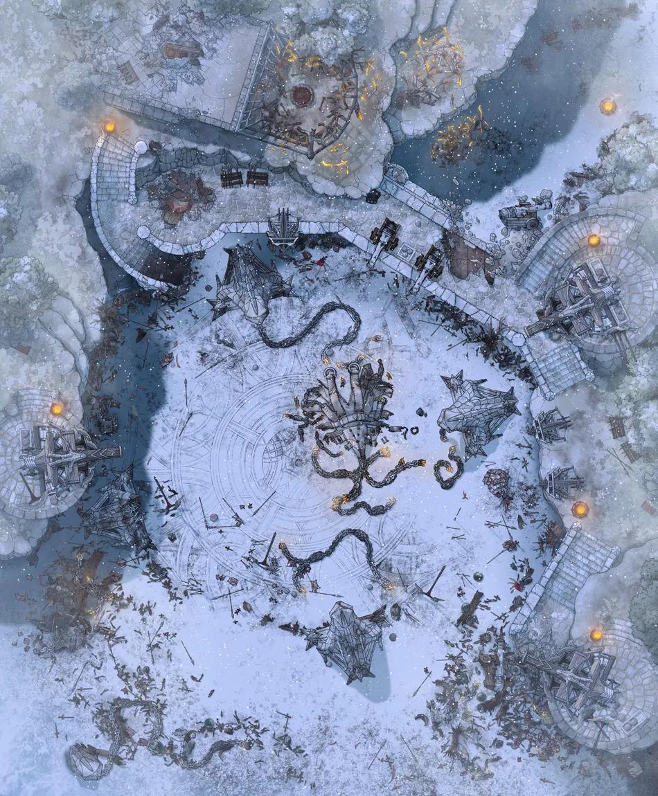 Dragon Enclosure map, Winter variant