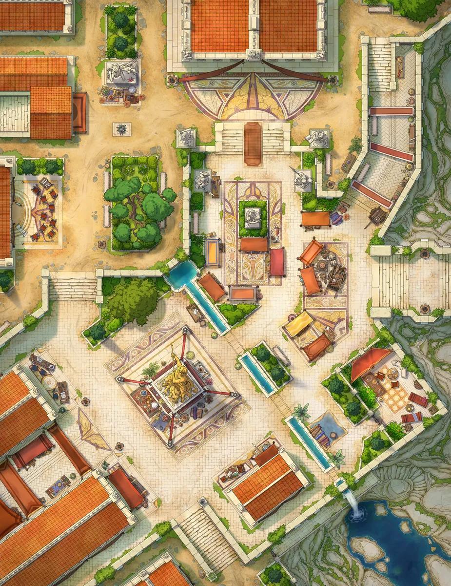 Ancient City Plaza map, Original Day variant