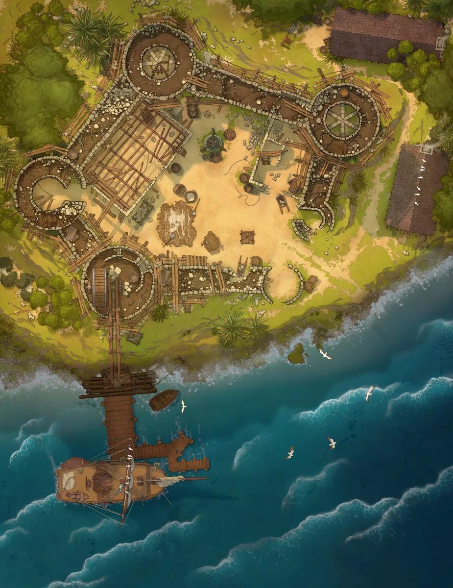 Castle Construction map, Ocean variant