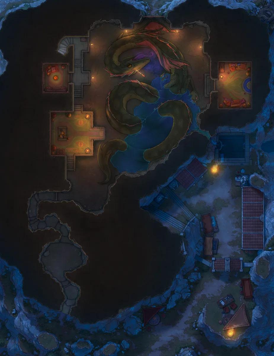 Temple of the Oracle map, Oracles Lair Original Night variant