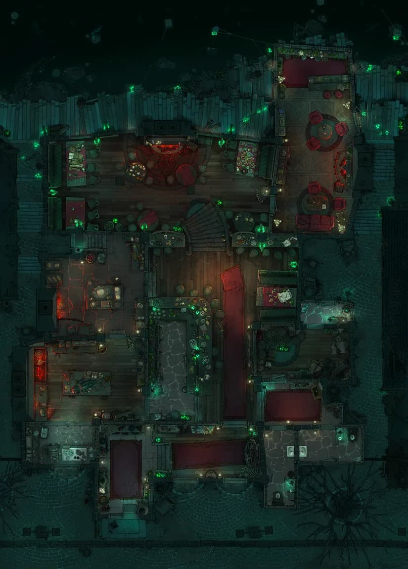 Haunted Dockside Tavern map, Original Night variant