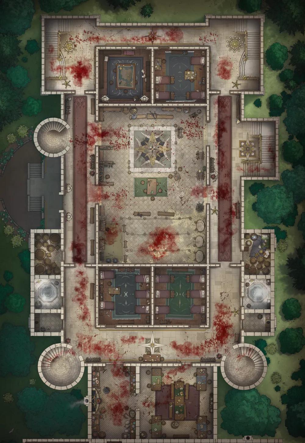 Palace Guard Chambers map, Massacre variant