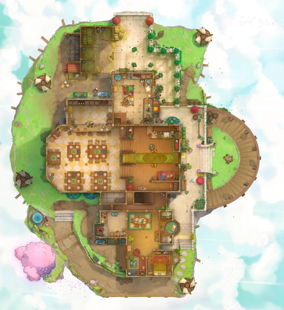 Gryphon Roost Inn map, Spring variant