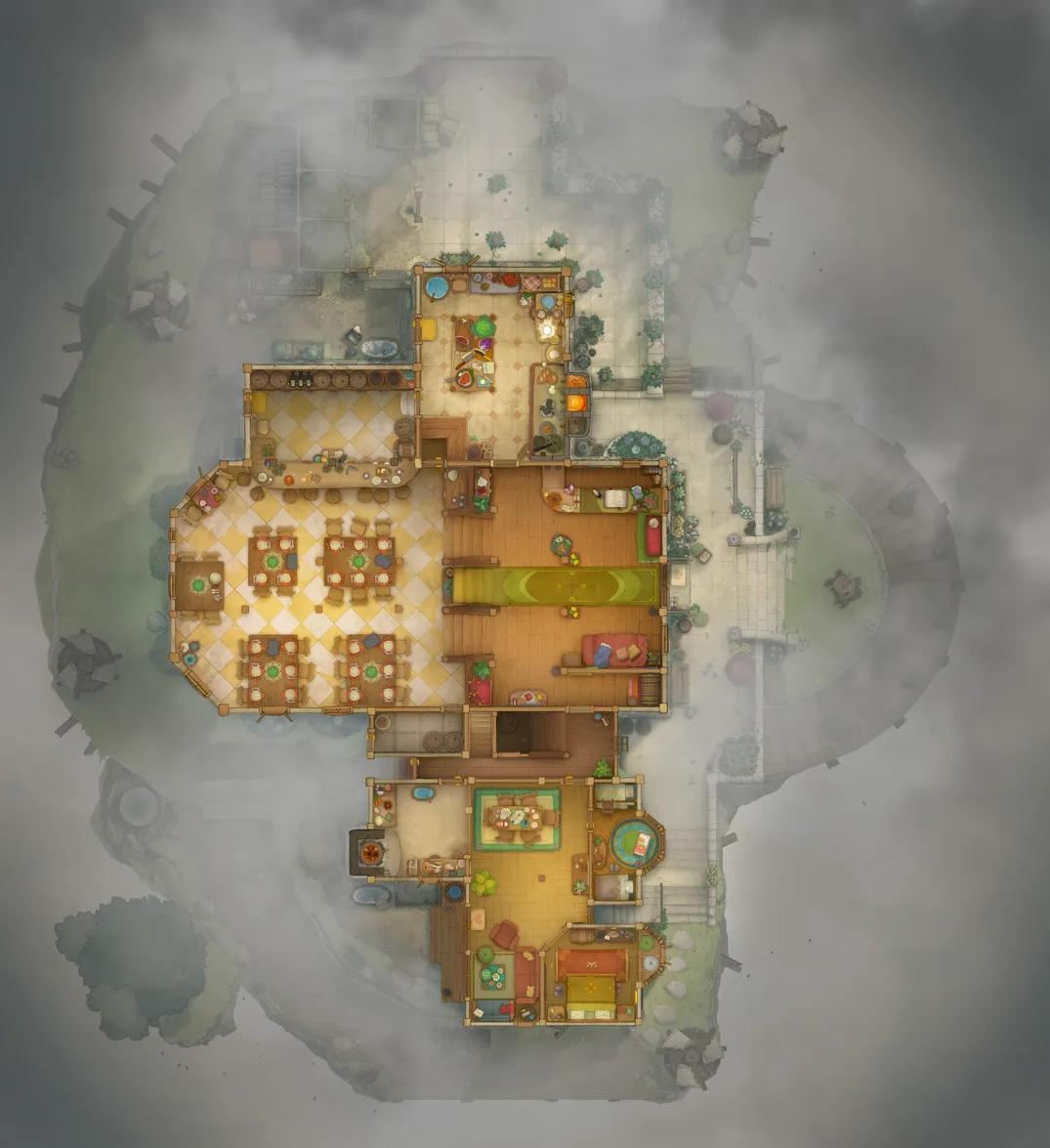 Gryphon Roost Inn map, Fog variant