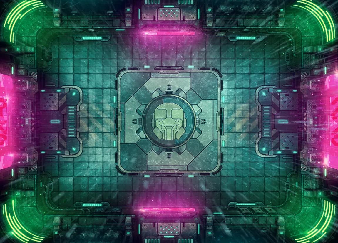 Mech Battle Arena map, Neon Rain variant