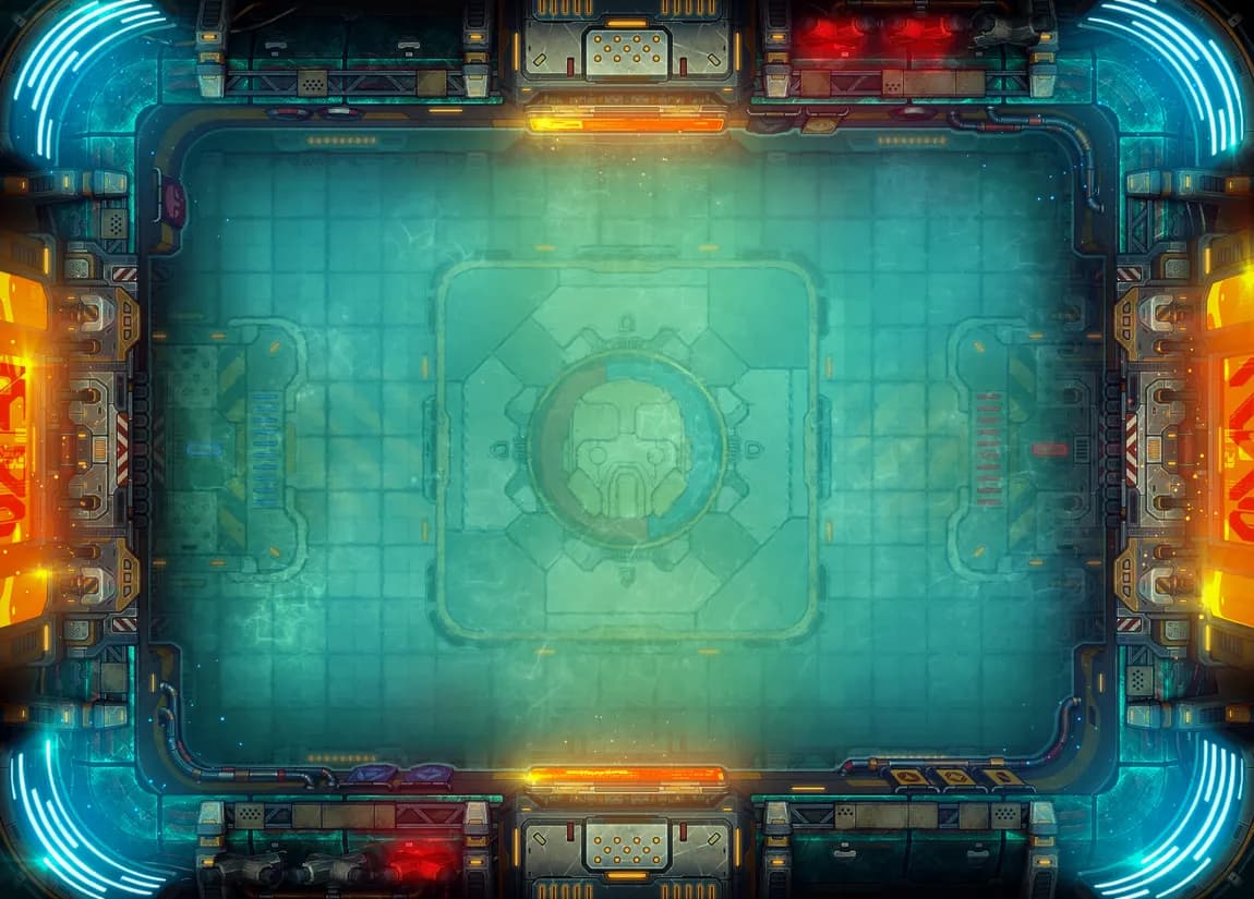 Mech Battle Arena map, Flooded variant