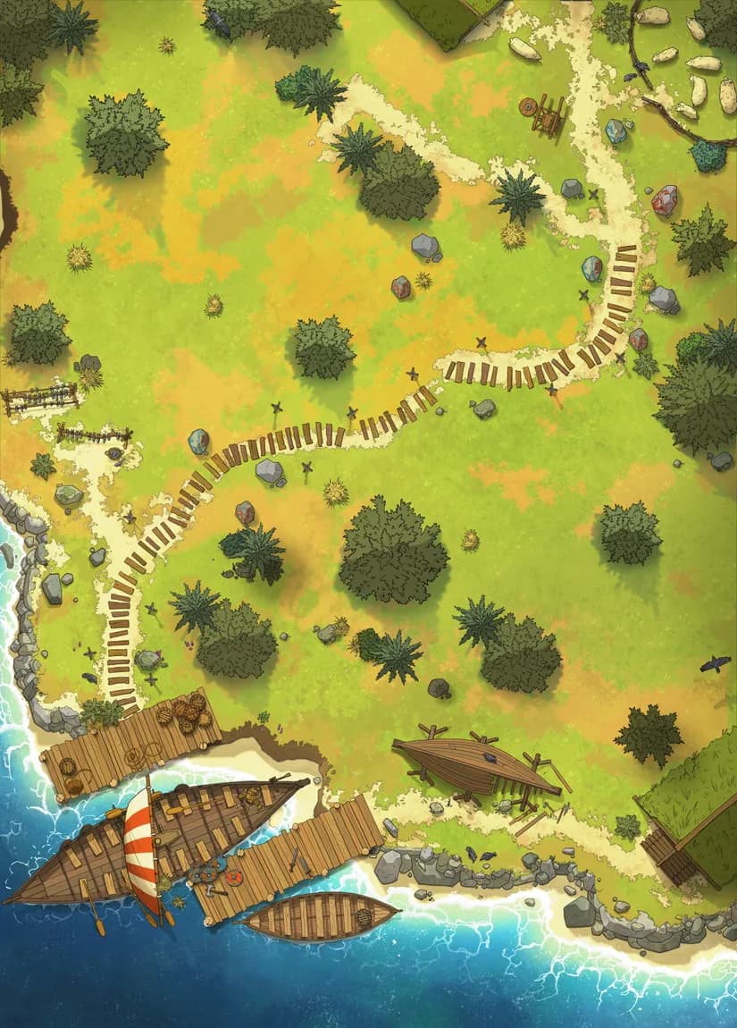 Viking Longhouse map, Trail Day variant thumbnail