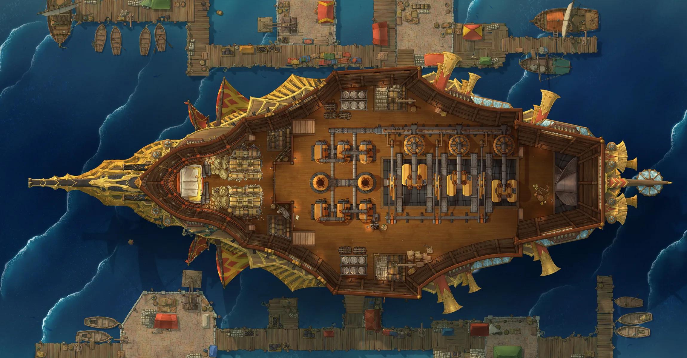 Dragon Ship - Engine Room map, Background Day variant thumbnail