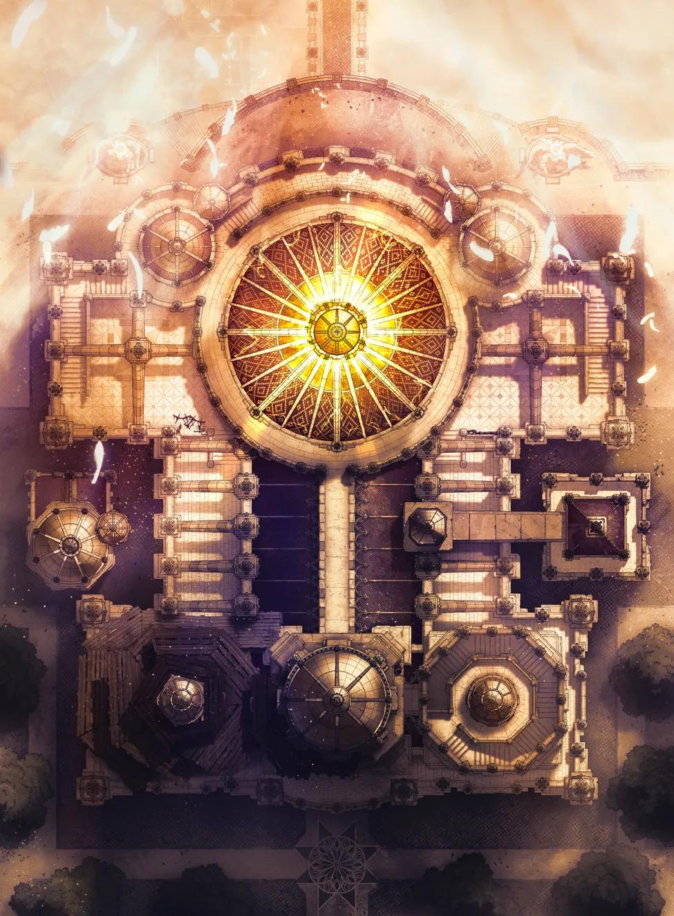 Golden Cathedral Rooftops map, Celestial variant thumbnail