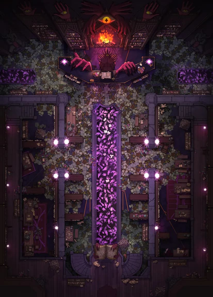 Demonic Library map, Book Flood variant thumbnail