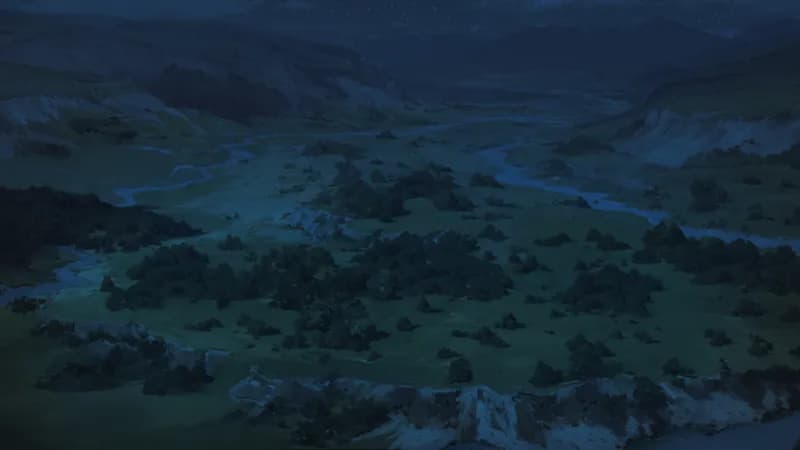 Starter Village map, Natural Night variant thumbnail