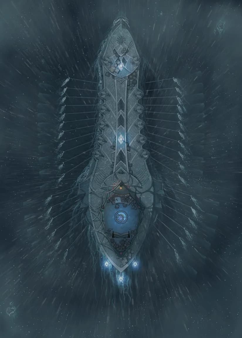 Drow Warship Interior map, Rain Top Deck variant thumbnail