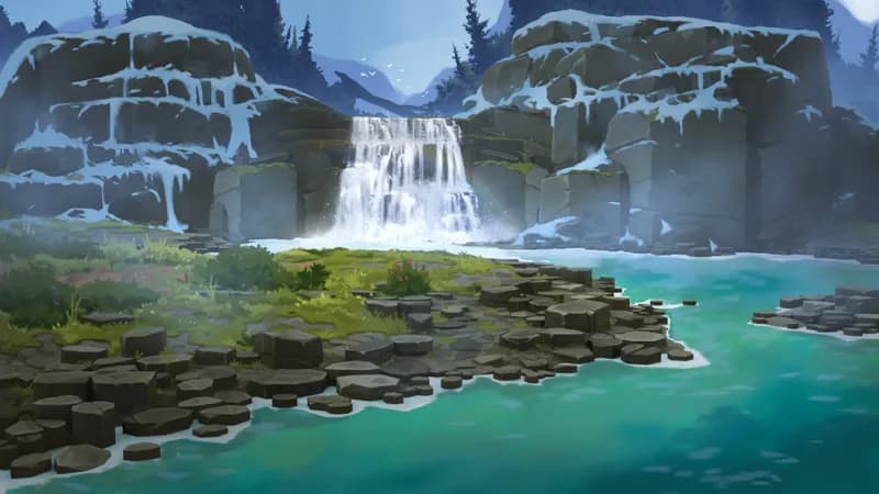 Melting Glacier map, Waterfall variant thumbnail