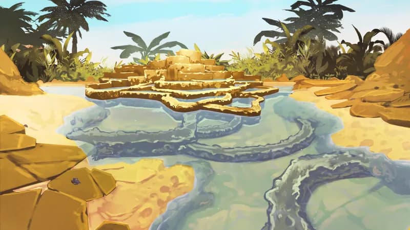 Healing Cave Spring map, Oasis variant thumbnail