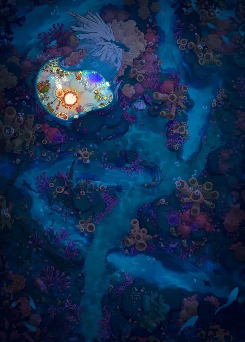 Coral Witch Cottage map, Interior Night variant thumbnail