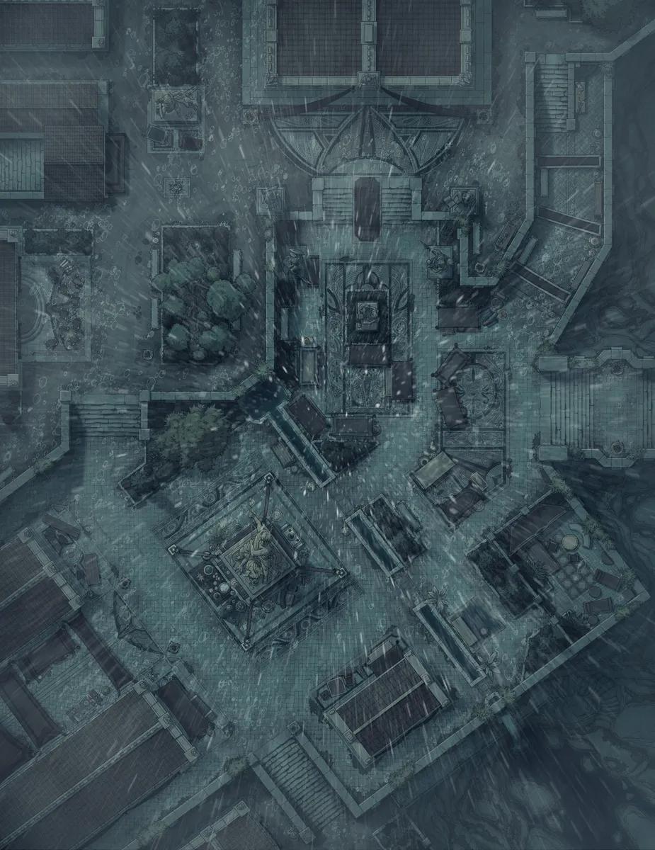 Ancient City Plaza map, Rain variant thumbnail