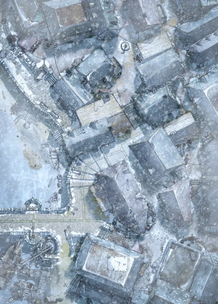 Low Town Docks map, Winter variant thumbnail