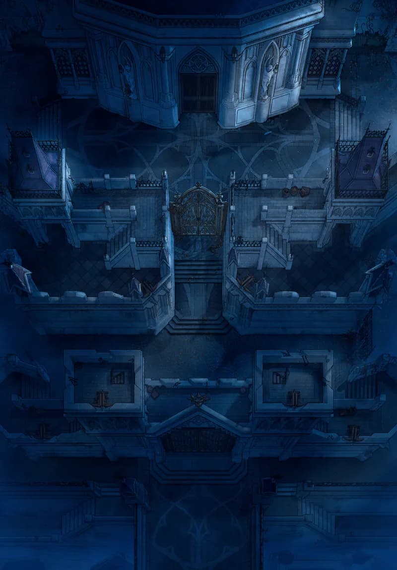 Gated Ramparts map, Dark variant thumbnail