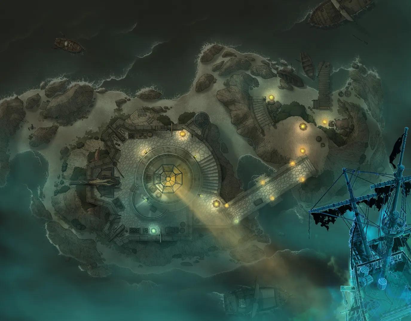 Lighthouse Isle map, Return of the Ghost Ship variant thumbnail