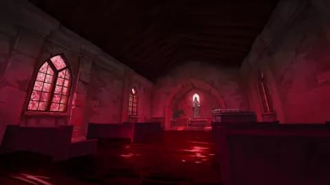 Peaceful Village Church map, Interior Blood Flood variant