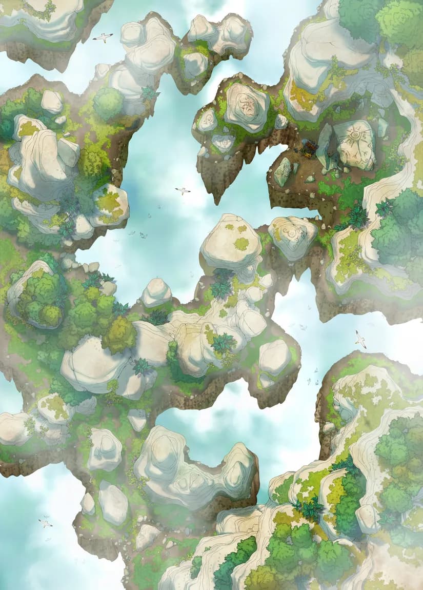 Tidal River map, Floating Islands variant thumbnail