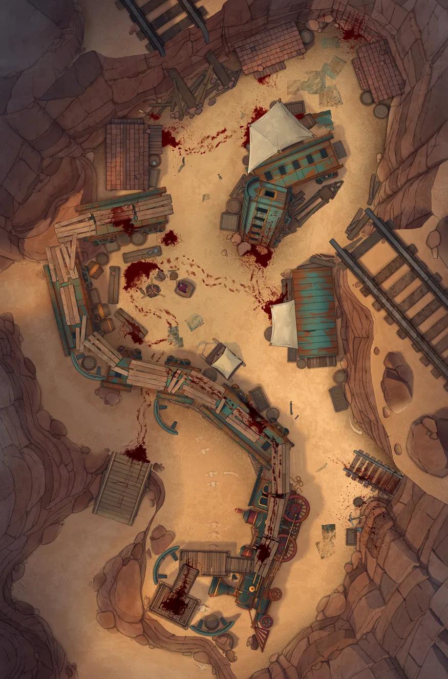 Trainwreck Village map, Massacre variant thumbnail