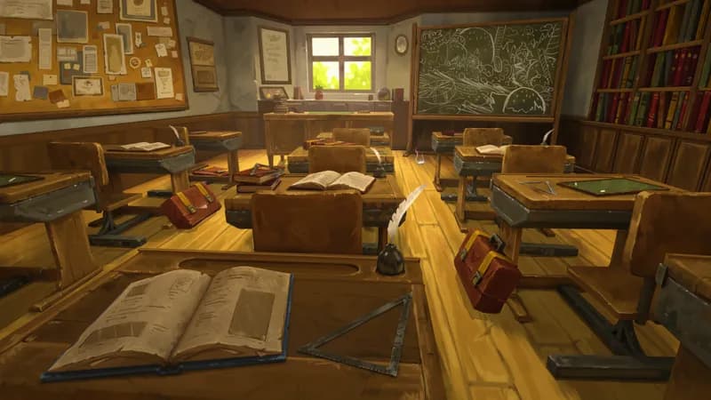 Quaint Village School map, Magic Chalk variant thumbnail