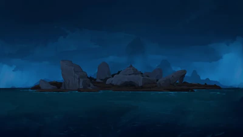 Siren's Shipwreck Shore map, Natural Night variant thumbnail
