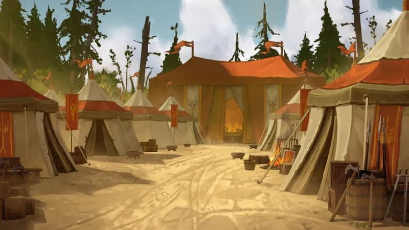 Medieval War Tents map, No Cliff Day variant thumbnail