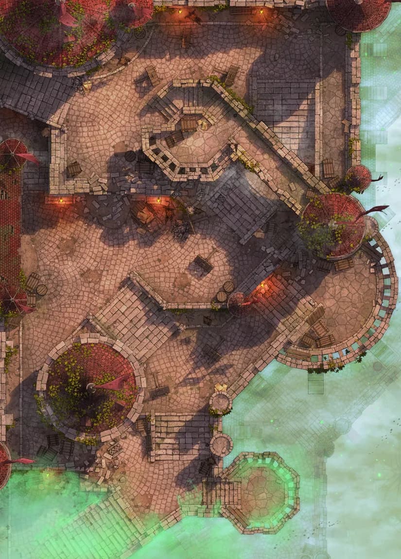 Castle Battlements map, Poison Gas Stage 01 variant thumbnail