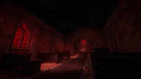 Peaceful Village Church map, Interior Blood Moon variant