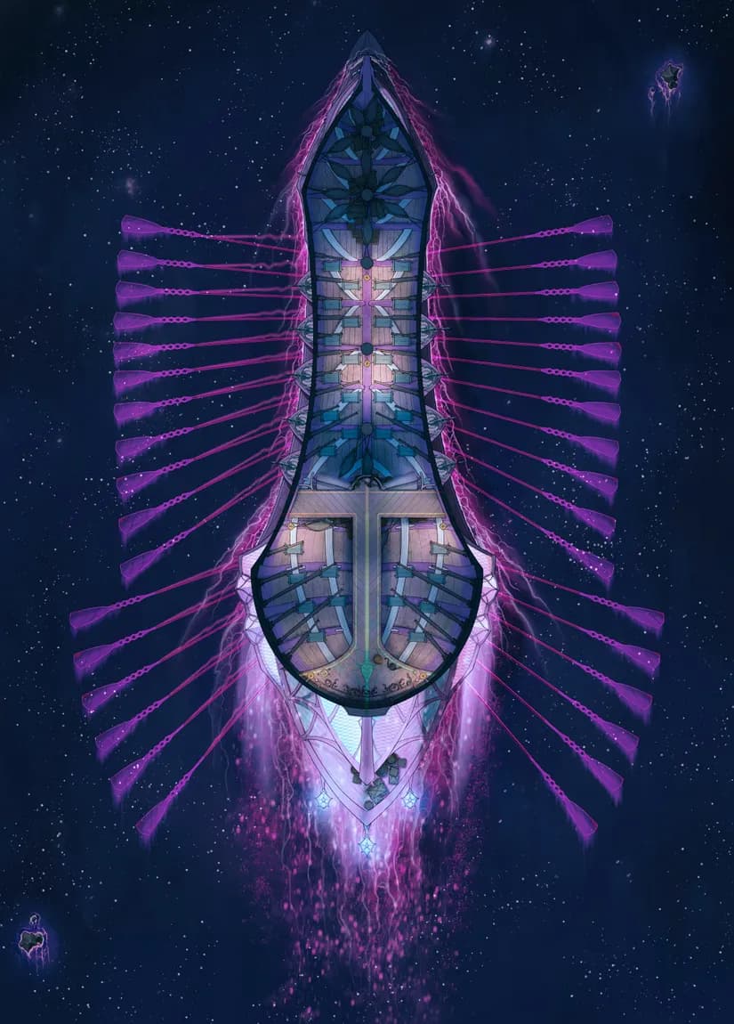 Drow Warship Interior map, Iridescent Bottom Deck variant thumbnail