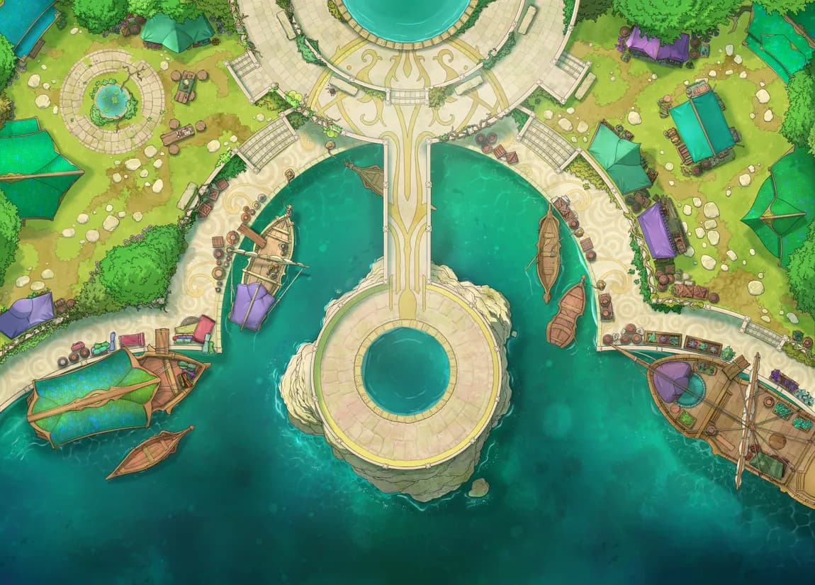 Elven Harbour map, No Sacred Trees variant thumbnail