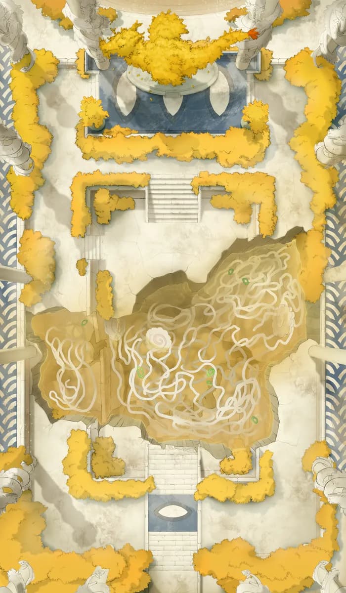 Ruined Courtyard map, Tempura variant thumbnail