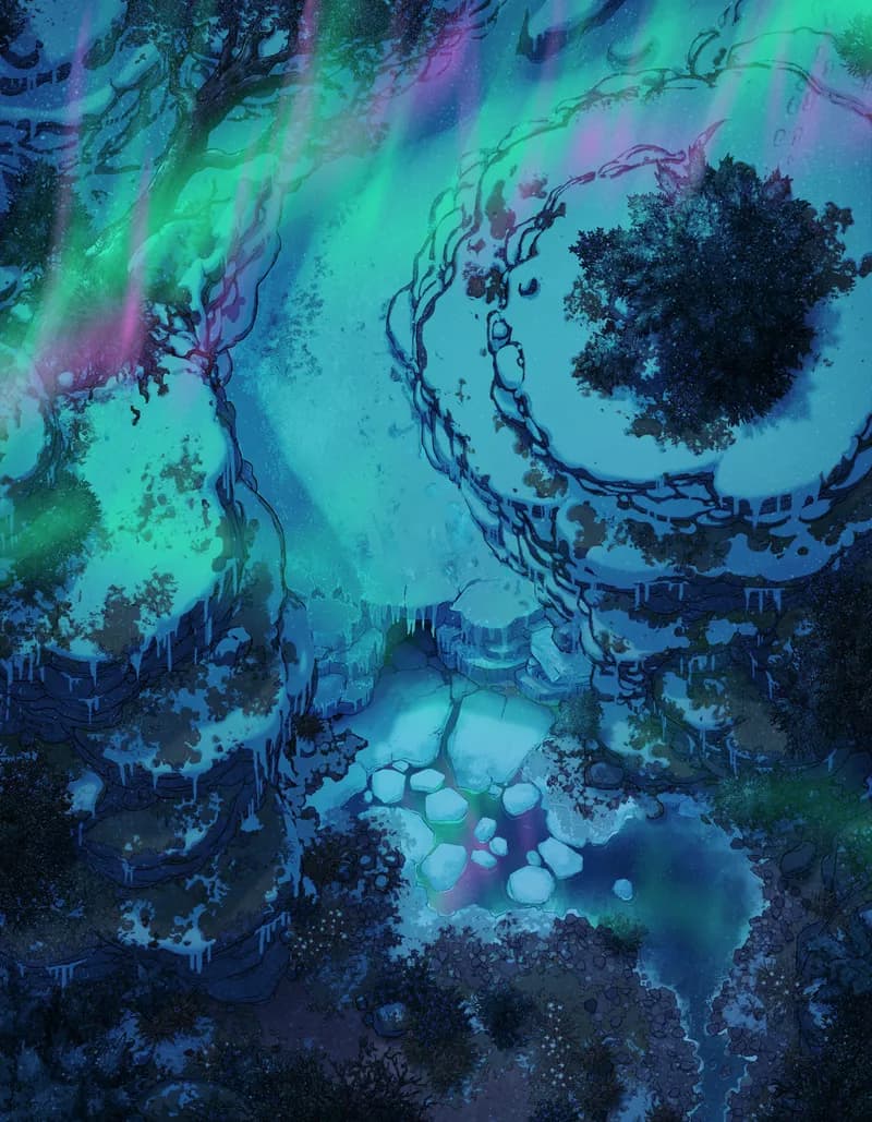 Melting Glacier map, Aurora variant thumbnail