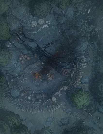 Goblin Forest Fortress map, Rain variant thumbnail