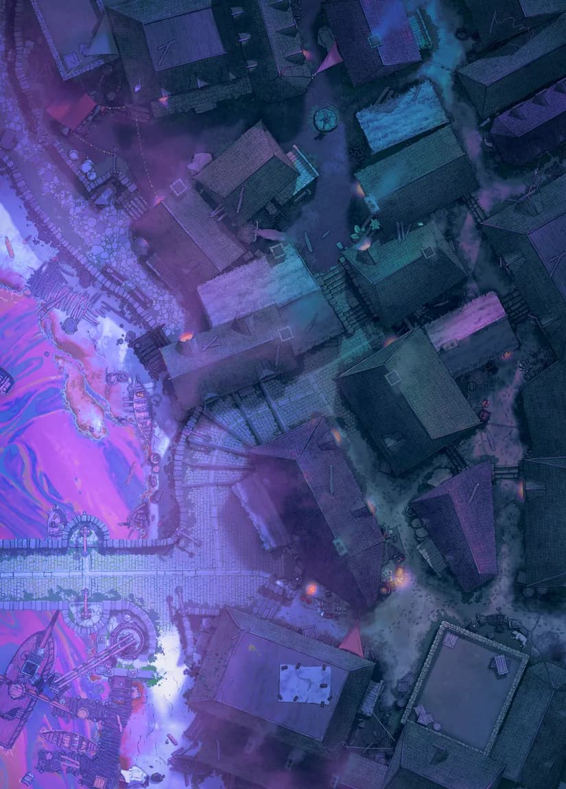 Low Town Docks map, Arcane Runoff variant thumbnail