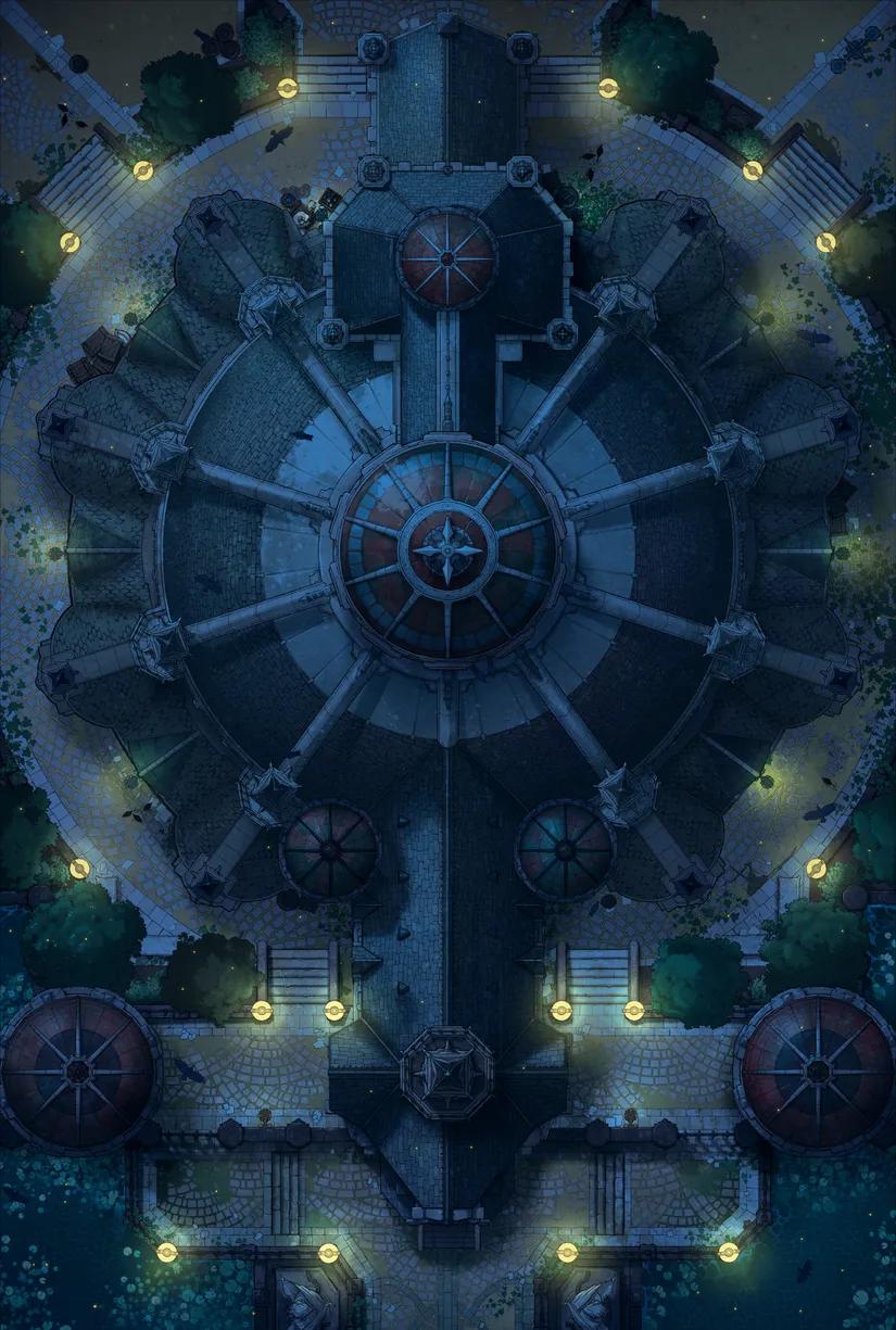 Abbey Prison map, Nature Night variant thumbnail